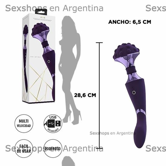 Doble vibrador masajeador con varias funciones y carga USB